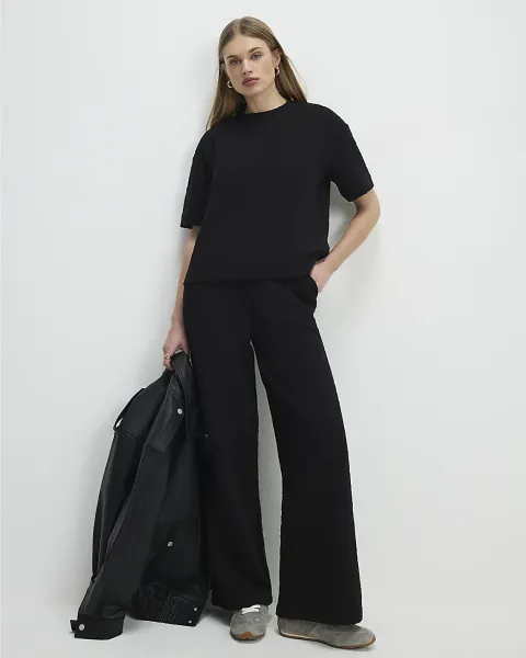 River Island Jacquard Wide Leg Trousers
