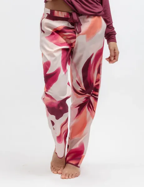 Cyberjammies Cotton Modal Floral Print Pyjama Bottoms Pink Mix