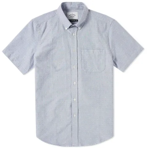 Button Down Short Sleeve Dobby Shirt