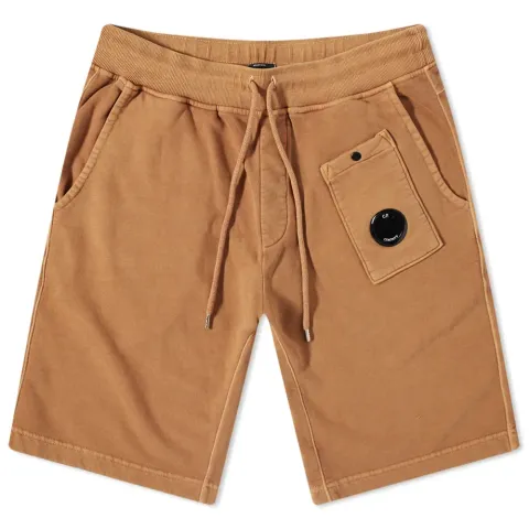 Garment Dyed Lens Pocket Sweat Shorts