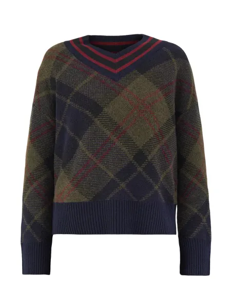 BARBOUR Wool Shae Knitted V-Neck Jumper