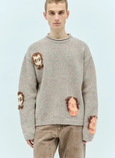 Jacquard Skull Sweater