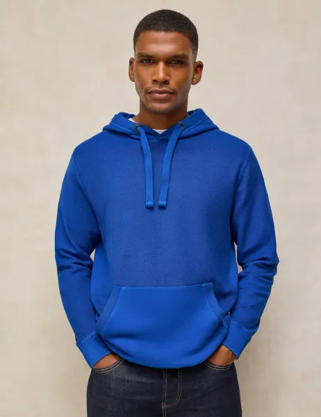 White Stuff Cotton Overhead Long Sleeve Hoodie Bright Blue