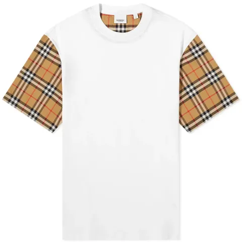 Checked Sleeve T-Shirt