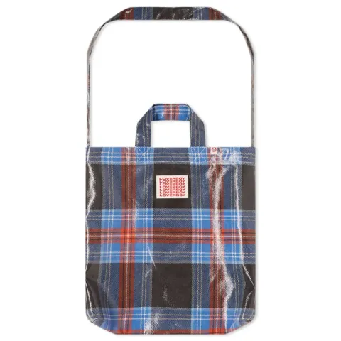 Tote Bag In Tartan Check Print