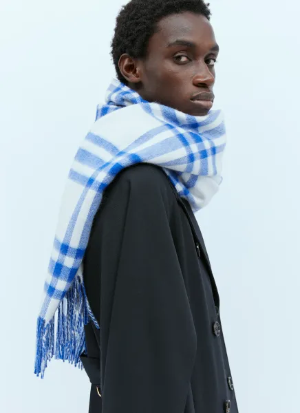 Check Cashmere Scarf
