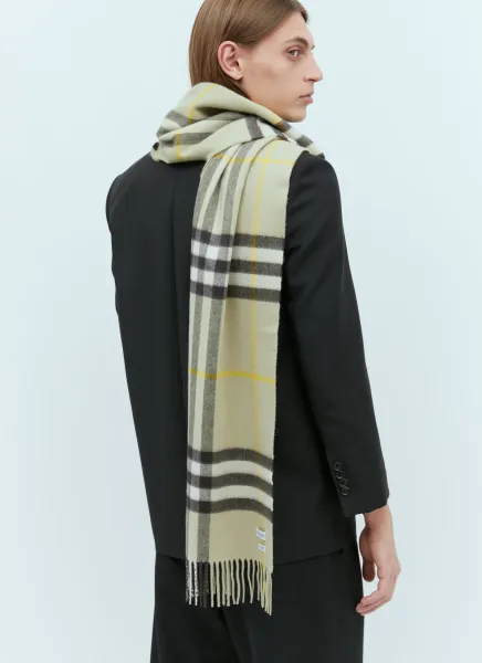 Check Cashmere Scarf