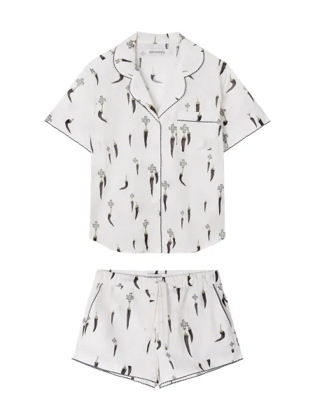 Desmond & Dempsey Picante Short Sleeve Pyjama Set