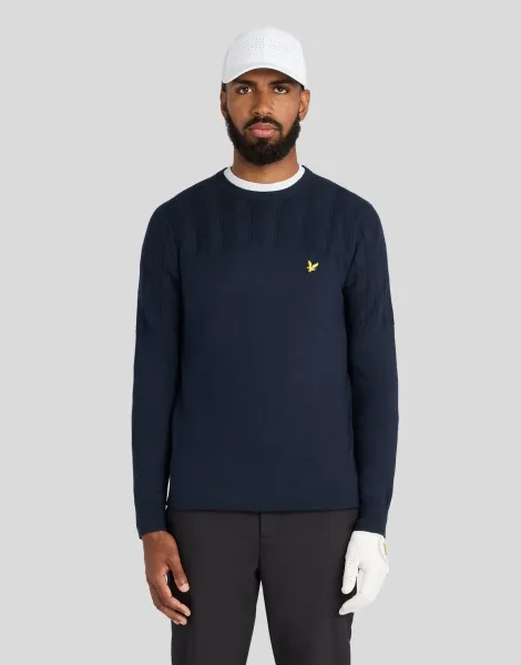 Lyle & Scott Texture Block Crew Neck Jumper
