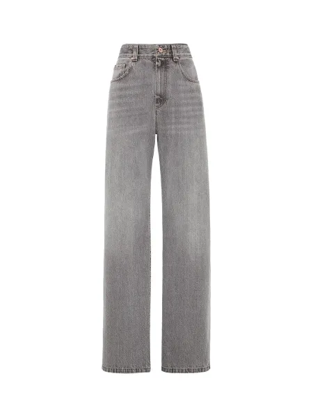 Men denim trousers Blue grey