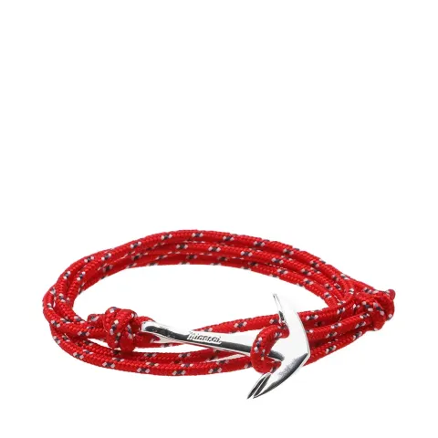 Silver Anchor Rope Bracelet