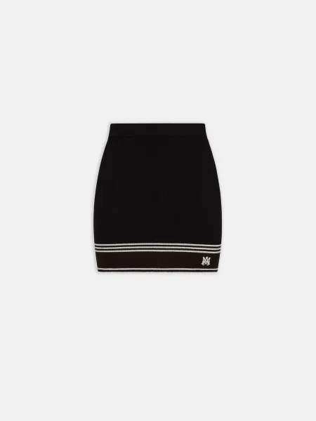 WOMEN - WOMEN'S MA STRIPE MINI SKIRT - Black