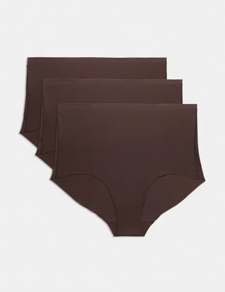 Body by M&S 3 pack Body Invisibles No VPL High Rise Knicker Shorts Zircon