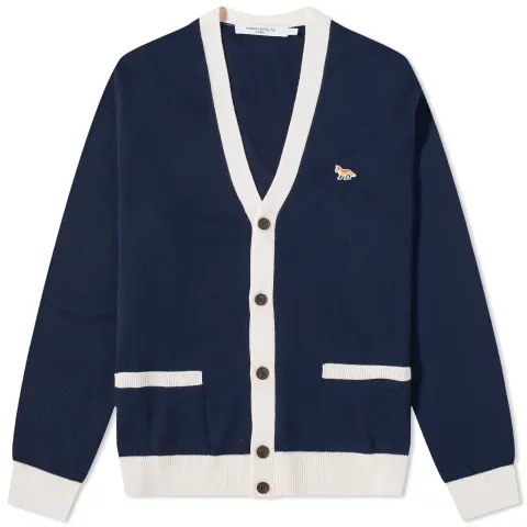 Maison Kitsuné Baby Fox Patch Bicolor Classic Cardigan