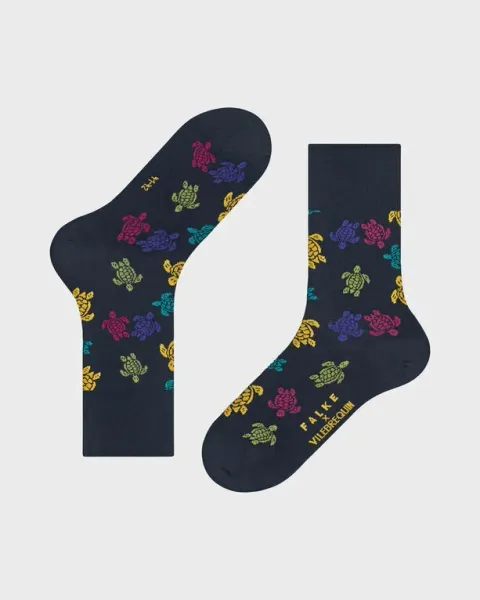 Vilebrequin Men Socks Rondes Des Tortues Multicolores
