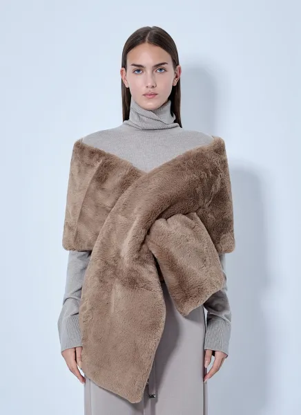 Max Mara Faux Fur Stole