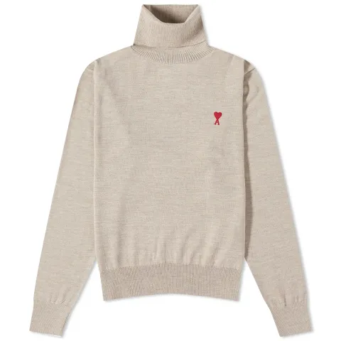 Small A Heart Roll Neck Knit