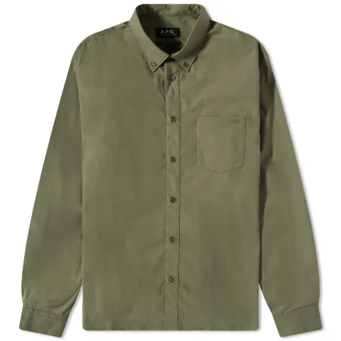 A.P.C. Eduoard Logo Button Down Shirt