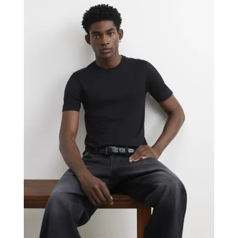 River Island Muscle Fit Cotton Stretch T-Shirt