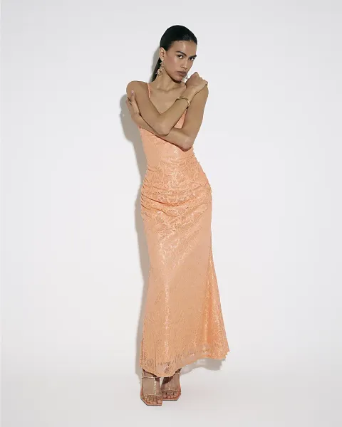 River Island Lace Drape Maxi Dress