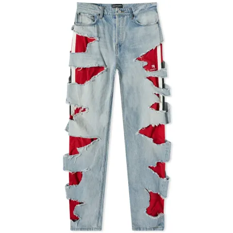 Slashed Loose Fit Jeans