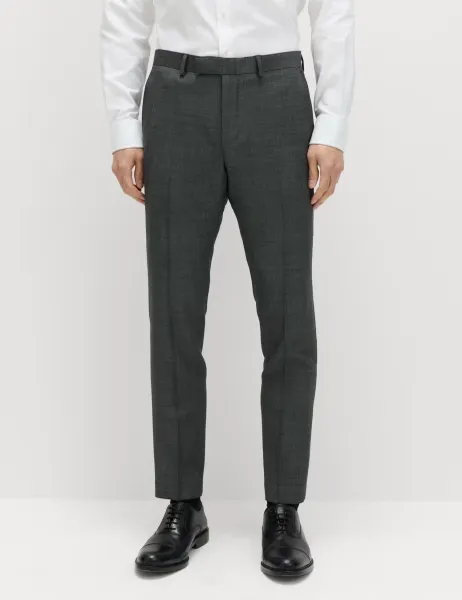 M&S SARTORIAL Slim Fit Premium Pure Wool Suit Trousers Charcoal