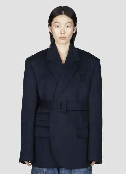 Double Wool Cashmere Belted Jacket