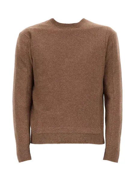 wool and cashmere sweater Brown