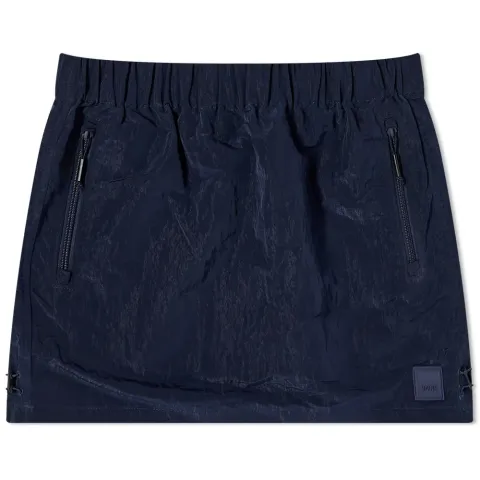 Wrinkled Nylon Mini Skirt