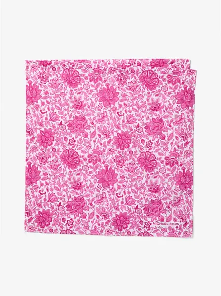 Floral Print Cotton Scarf