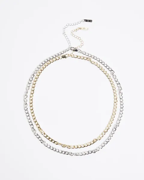 River Island Metal Chain Bracelets 2 Pack