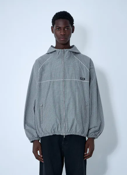 Check Hooded Jacket