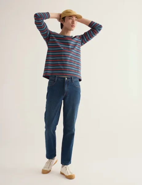 Seasalt Cornwall Pure Cotton Denim Straight Leg Jeans Blue