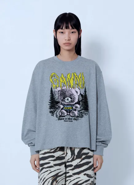 GANNI Basic Cotton Jersey Longsleeve
