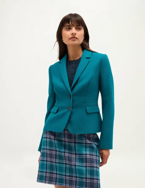 Hobbs Pure Wool Single Breasted Blazer Blue