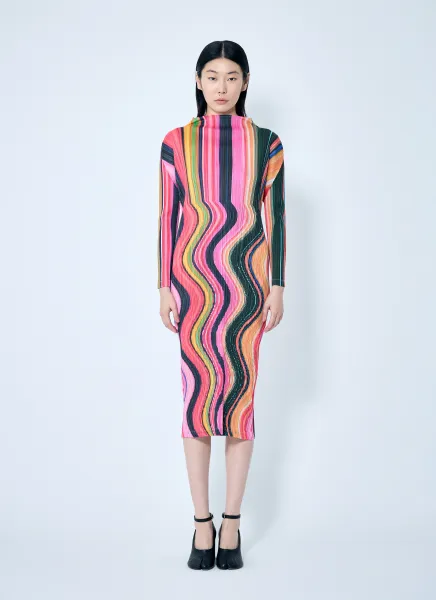 Warp Pleated Maxi Dress