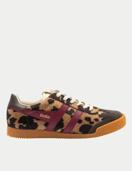 Gola Elan Savanna Leather Lace Up Trainers Tan