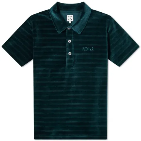 Polar Skate Co. Stripe Velour Polo