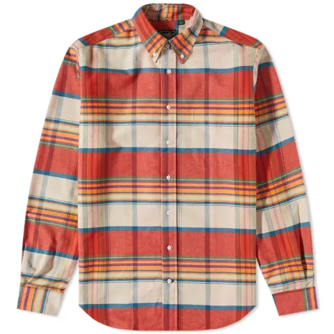 Button Down Moleskin Flannel Shirt