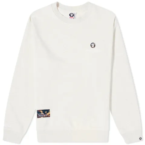 AAPE Now Silicon Badge Crew Sweat