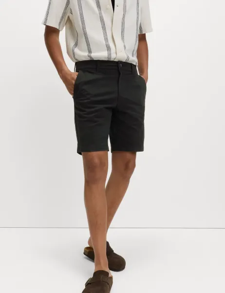 Marks & Spencer Slim Fit Stretch Chino Shorts Black/Black