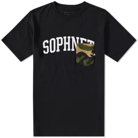 SOPHNET. Camouflage Pocket Numbering Tee