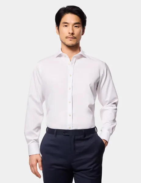 Hawes & Curtis Regular Fit Non Iron Twill Shirt White