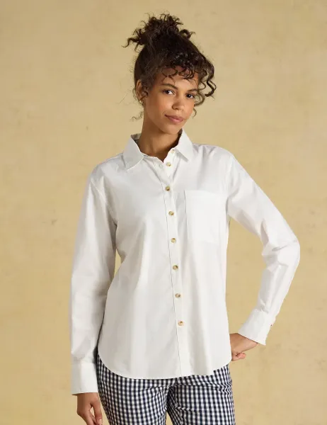 Joules Pure Cotton Collared Shirt White