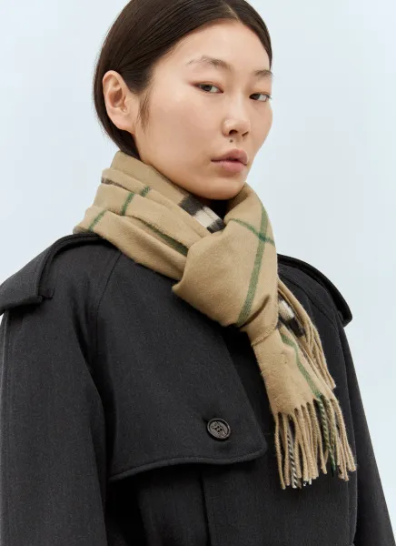 Giant Check Cashmere Scarf