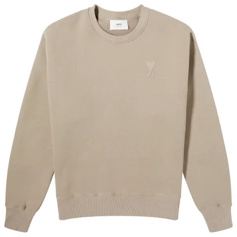 Embossed Heart Crew Sweatshirt