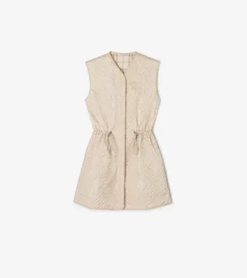 Quilted Nylon Walby Warmer in Stone beige