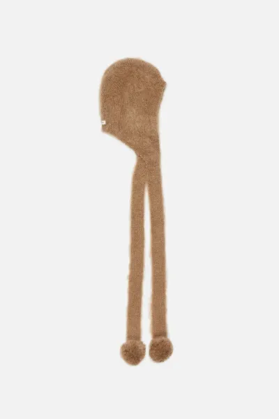Mohair cap with earflaps