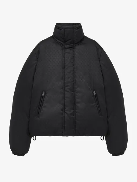 Skull Jacquard Puffer Jacket