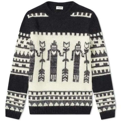 Totem Intarsia Crew Knit